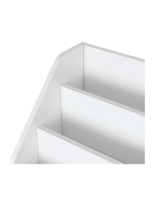 Floor Bookcase Wooden White 72x79x31cm