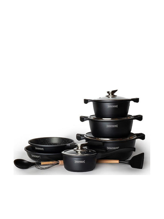 Royalty Line Cookware Set Made of Cast Aluminum with Non-stick Coating 13pcs