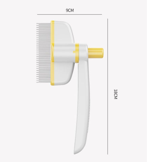 Self-Cleaning Pet Comb Green 18x9cm 18x9cm