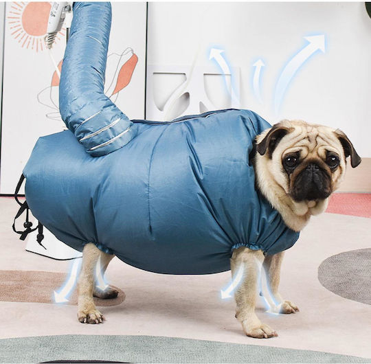 Animal Tragbarer Hundetrockner Blau mit Dachfirst 100cm