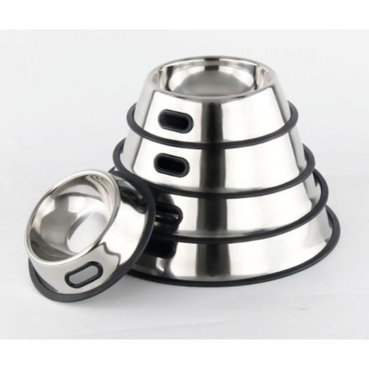 Animal Stainless Steel Bowl Food for Dog & Cat 600ml in Silver Color