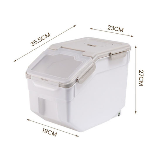 Animal Food Storage Container Silicone for Dog & Cat 2x in Transparent Color