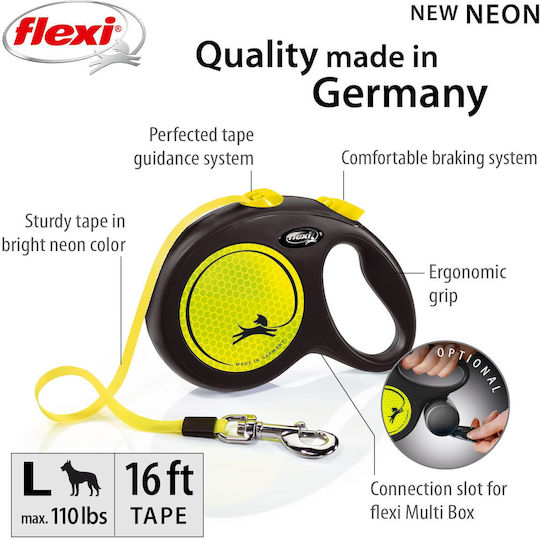Flexi Foldable Dog Leash/Lead Strap in Black color