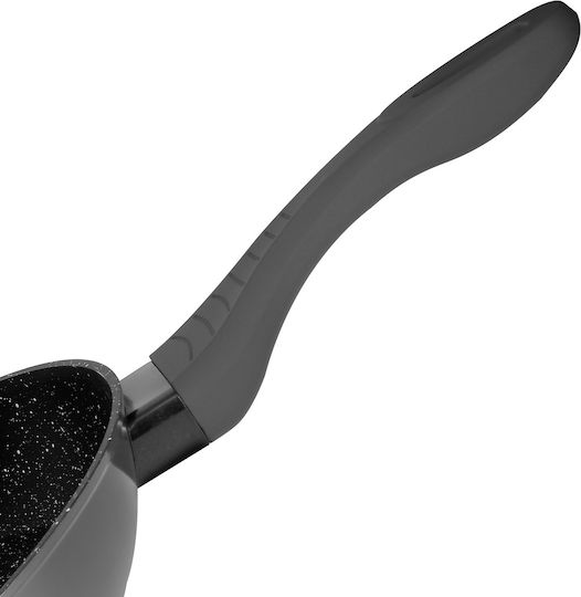 Cheffinger 3-piece Pan Set 20 24 28cm Marble Coated Silicone Handle Dark Grey