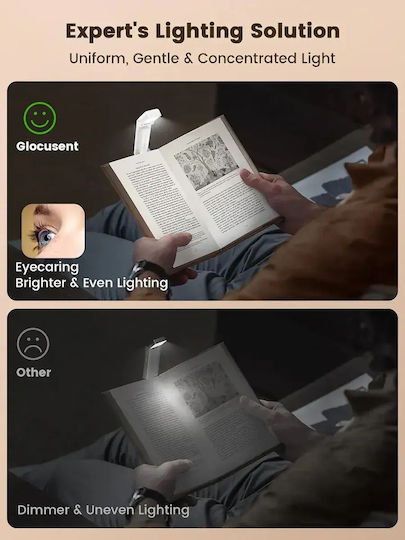Buchlampen LED mit Klemme Weiß