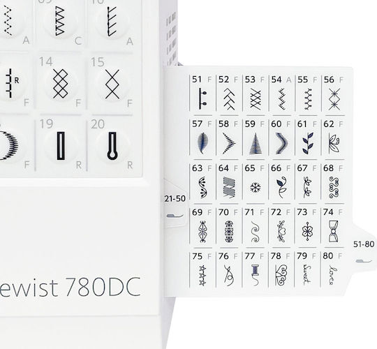 Janome Mașină de Cusut Profesională 780dc Albă