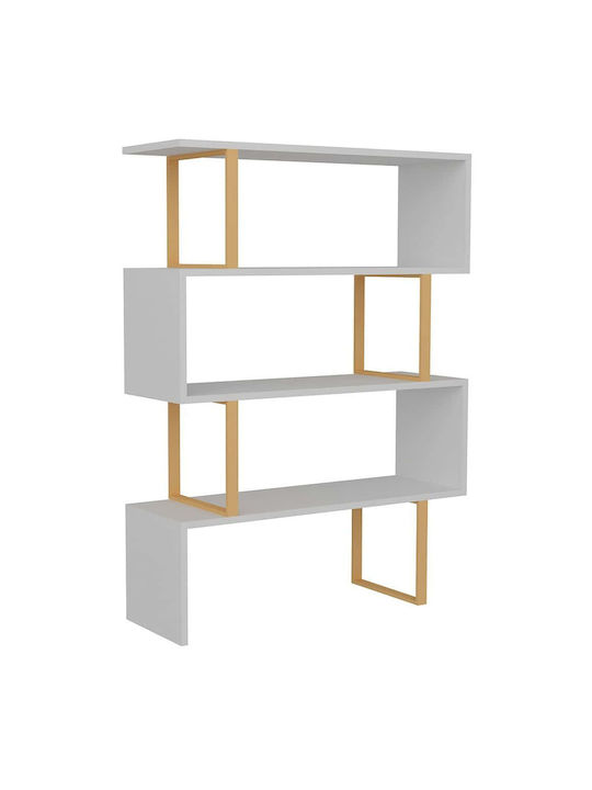 Bibliothek Adriana Gold-white 91.5x29.5x124.5cm
