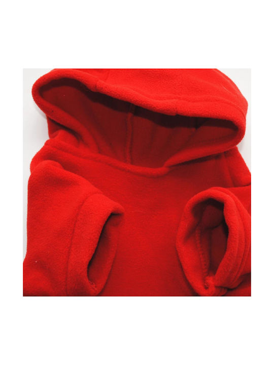 Animal Fleece Hundeshirt in Rot Farbe 28.3cm.
