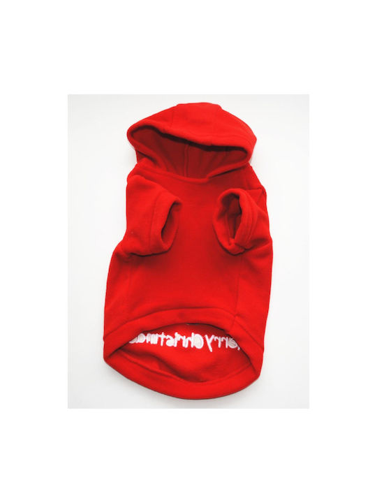 Animal Fleece Hundeshirt in Rot Farbe 28.3cm.