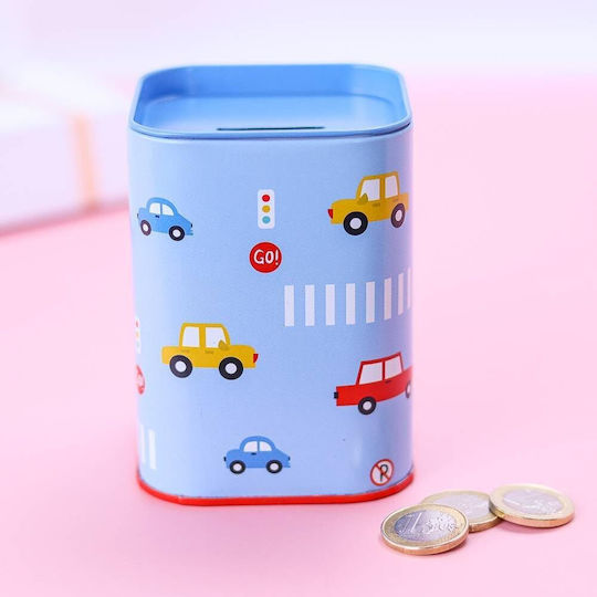 Pencilia Kids Metallic Money Box Blue 10.5×7.5cm
