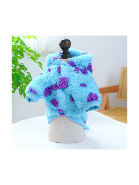Kleidung Fleece Hundeshirt in Blau Farbe