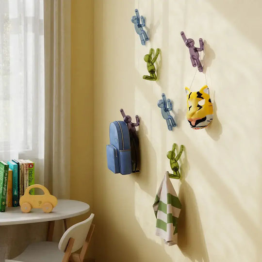 Umbra Polyresin Blue Wall Hanger 7.6x16.5x7.6cm 3 Pieces