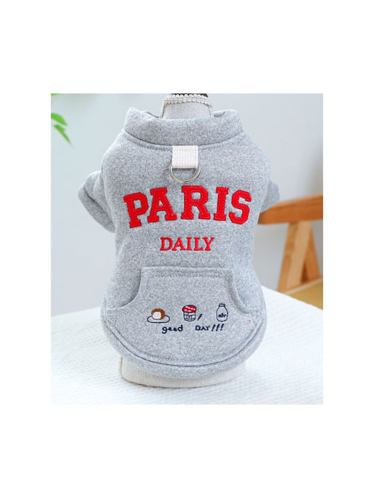Φούτερ Σκύλου Paris Daily Γκρι Μήκος Ράχης:50cm