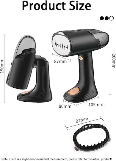 Alista Home Aparat de Calcat Vertical de Mână 1500W cu Rezervor 138ml Negru
