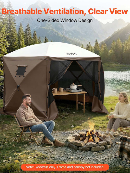 Vevor Garten Gazebo Braun 1,73x1,48m
