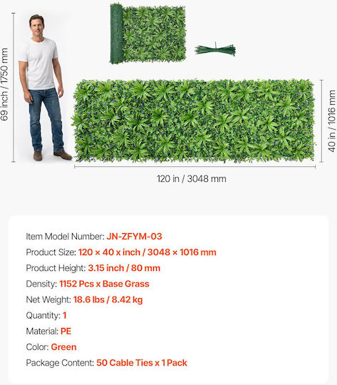 Vevor Vevor Künstliche Pflanzen Panel 34x11m 1152τμχ