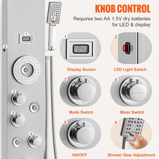 Vevor Pool Shower with LED Lighting