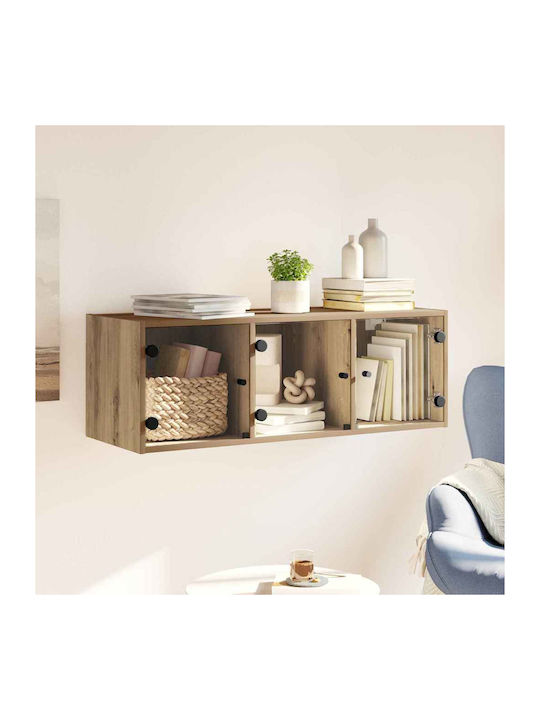 Wand Wohnzimmer Schrank aus Spanplatte Artisan Eiche 102x37x35cm