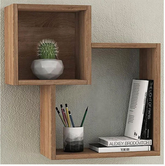 Wall Shelf Elendra Beige 57.5x20x57.5cm GP037-0007 1