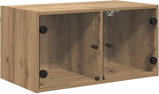 Hängeschrank fürs Wohnzimmer aus Spanplatte Artisan-Eiche 68x37x35 cm