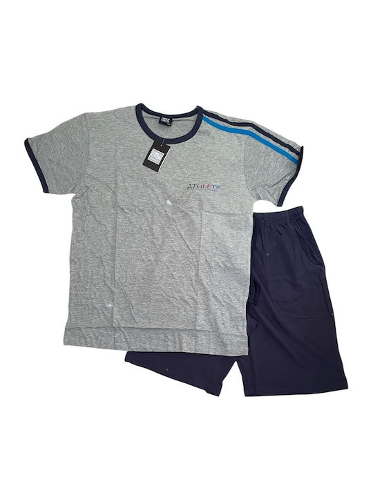Enrico Coveri Sommer Herrenpyjama Grau