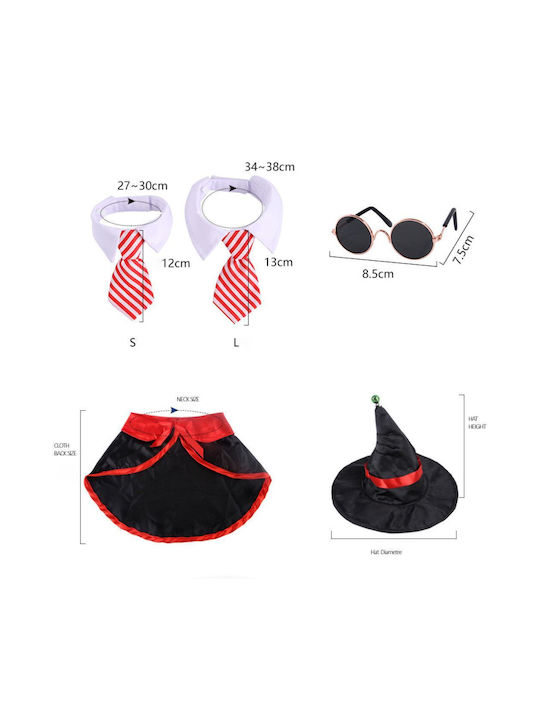 Pet Costume with Glasses | Back Length: 16cm