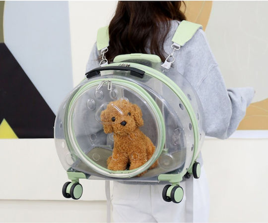 Animal Trolley Dimensions for Dog Cat Carrying Up to 7kg Transparent L43xW40xH26cm