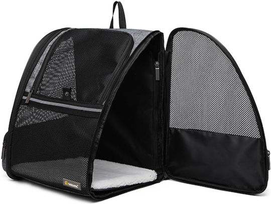 Animal Dog Carrying Black Backpack for 6kg Pets L40xW28xH28cm