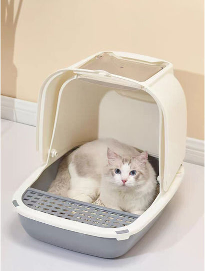 Animal Τουαλέτα Γάτας Κλειστή με Κόσκινο Γκρι Μ55 x Π42 x Υ43cm