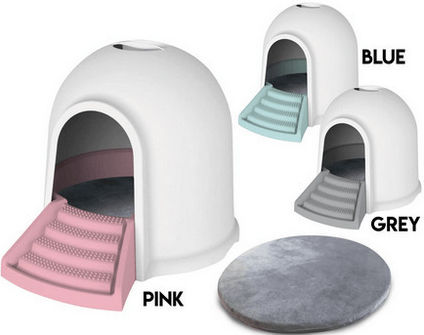 M-Pets Igloo Cat Toilet Closed Green M45.7 x W59.7 x H43.2cm