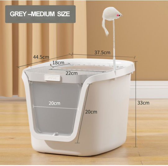 Animal Cat Toilet Closed White L44.5 x W37.5 x H33cm