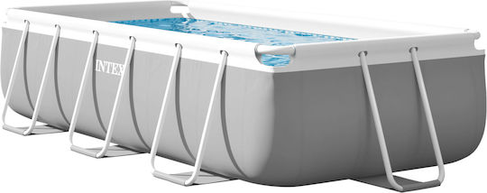 Intex Prism Metal Frame Πισίνα PVC 3539lt με Μεταλλικό Σκελετό 300x300x80εκ. Γκρι