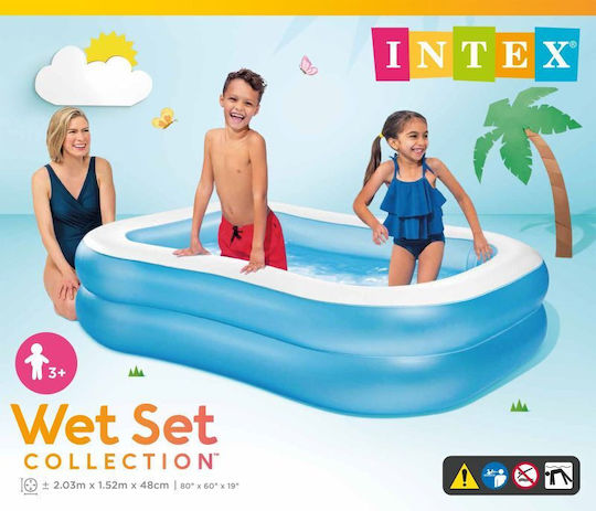 Intex Family Swim Center Children's Swimming Pool 540lt Inflatable 203x152x48cm Blue