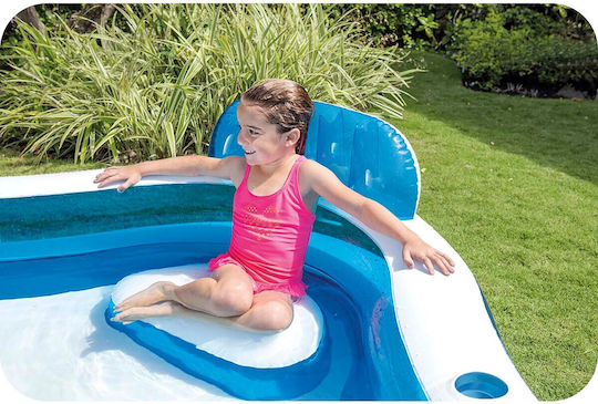 Intex Swim Center Square Swimming Pool PVC 882lt Inflatable 229x229x66cm Blue