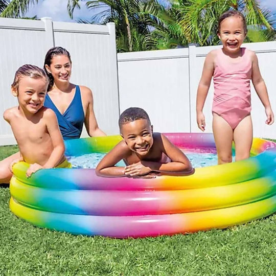 Intex Rainbow Ombre Children's Round Swimming Pool 330L Inflatable 147x33cm