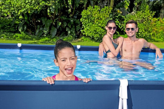 Bestway Steel Pro Swimming Pool PVC with Metallic Frame 400x211x81cm Blue
