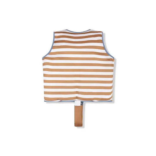 Swim Essentials Σωσίβιο Γιλέκο Κολύμβησης Ιμάντα Ασφαλείας Παιδιά 3-6 Ετών "brown White Striped"