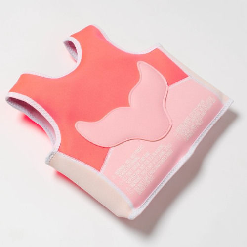 Sunnylife Kids' Life Jacket Neoprene Red Melody The Mermaid Neon Strawberry