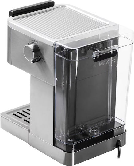 Adler Αυτόματη Μηχανή Espresso 1350W Πίεσης 20bar Ασημί AD 4390