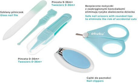 Akuku Baby Care Set Blue 4 Pieces