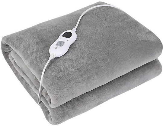 Alista Home Pătură Electrică Semi Dublă Lavabilă cu Temporizator Gri 135W 130x180cm