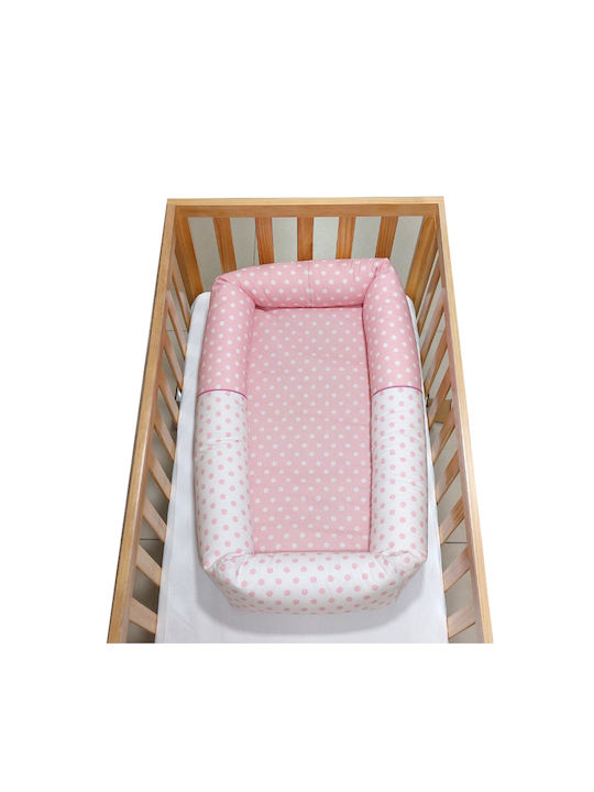 Mother Baby Βρεφικό Μαξιλάρι Φωλιά Νταρτανιάν Ροζ 90x50εκ.