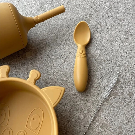 Nuuroo Feeding Set made of Silicone Yellow 3pcs