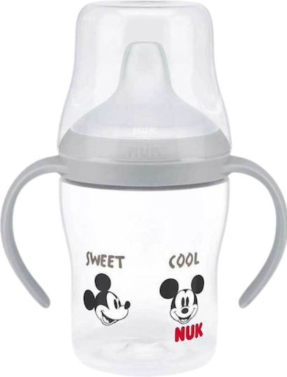 Nuk Educational Sippy Cup Plastic with Handles Gray for 6m+m+ 150ml