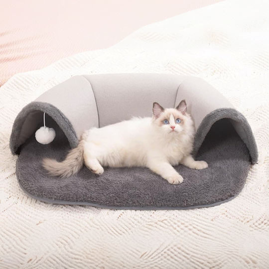 Cat Bed Tunnel & Toy Dim.53x75x21cm