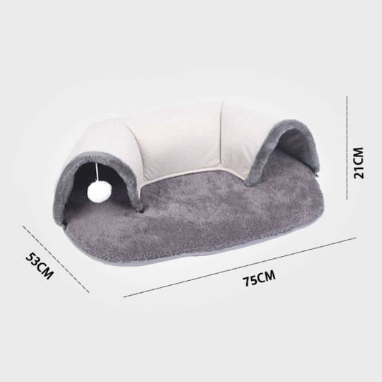 Cat Bed Tunnel & Toy Dim.53x75x21cm
