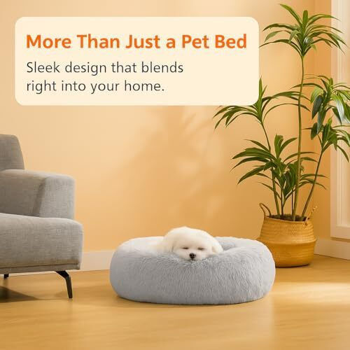 Flamingo Cozy Cat Bed Dark Gray 55x55x12cm
