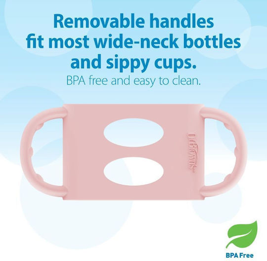Dr. Brown's Pink Silicone Sippy Cup Handles For 4+ Months