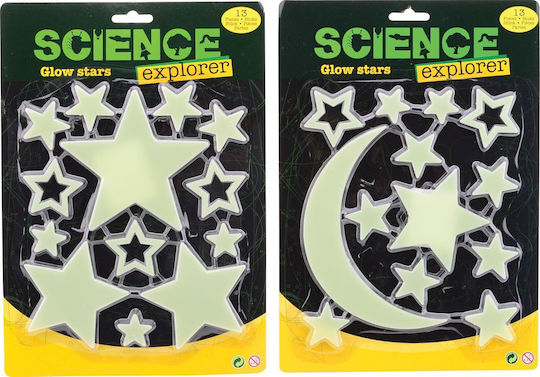 Anelixi Kids Glow-in-the-Dark Wall Sticker Explorer 21.5x1cm 13pcs