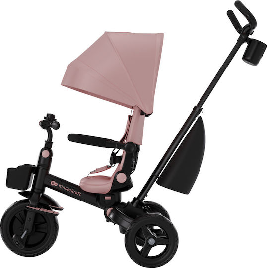 Kinderkraft AVEO 2 Plus Triciclete Pentru Copii Cu Mâner Pentru Părinți Pentru 9 Luni Roz